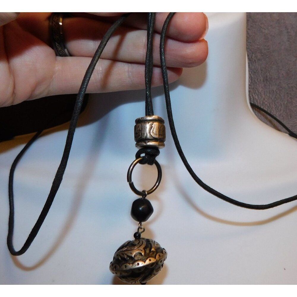 Oversized Brutalist Drop Pendant Necklace